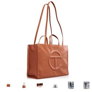TELFAR - LARGE SHOPPING BAG, TAN